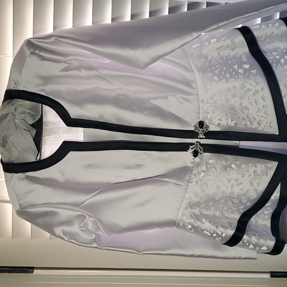 White & Black Midnight Velvet Suit